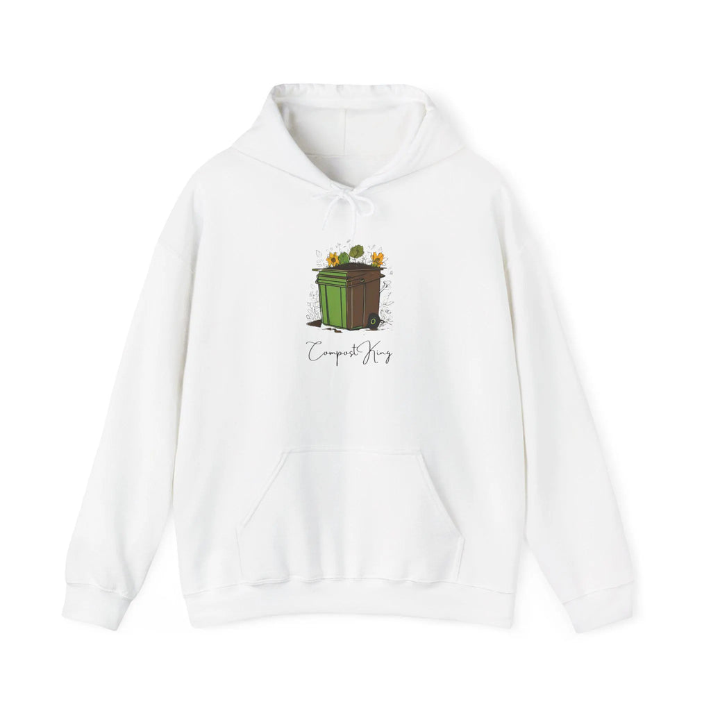 Whimsical Trash Can Hoodie Cozy Eco-Friendly Streetwear