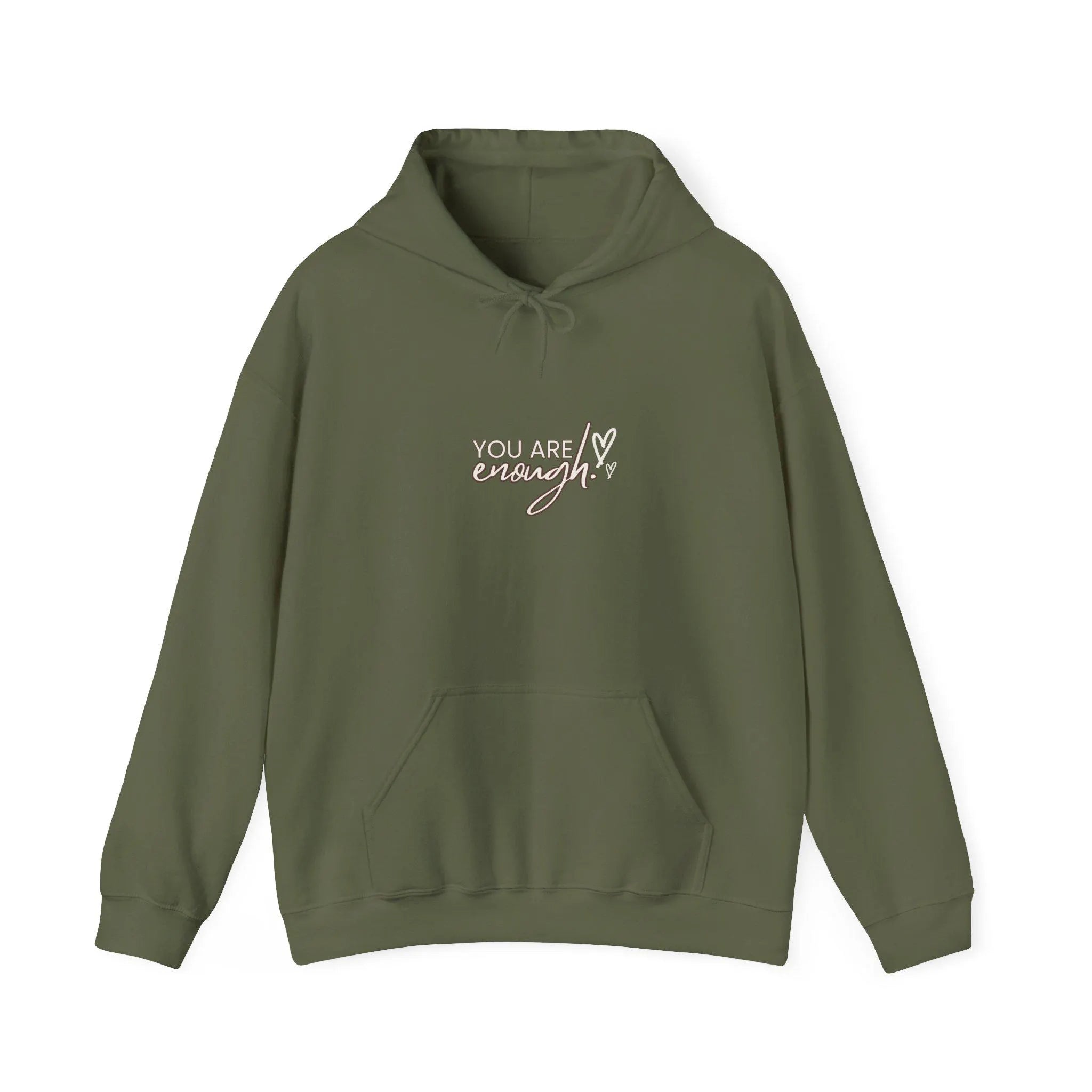 Empowering You Are Enough Hoodie - Cozy for Self-Love, Affirmation, Positive Vibes, Gift for Friends, Inspirational Apparel