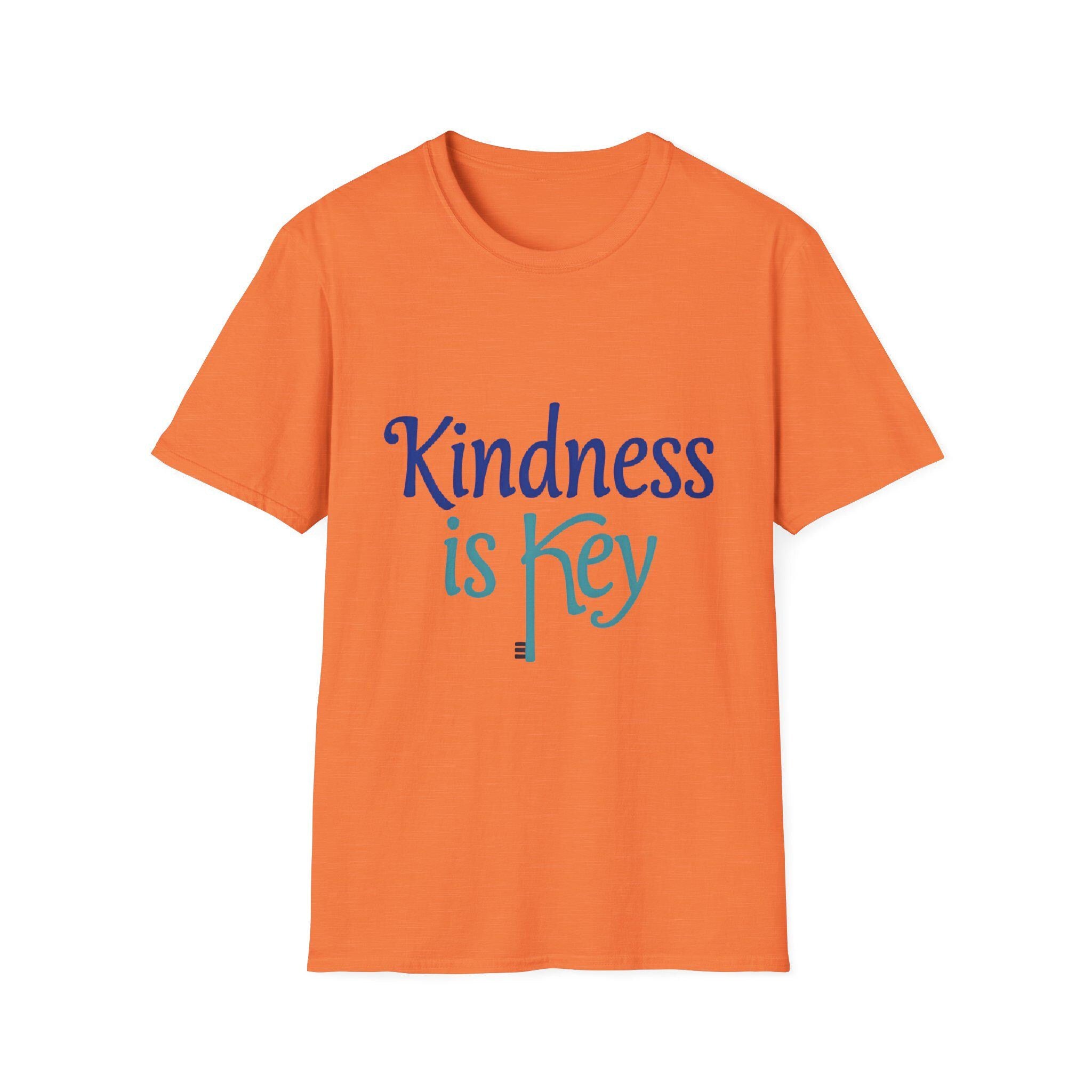 Kindness is Key T-Shirt Unisex Softstyle Positive Quote Tee