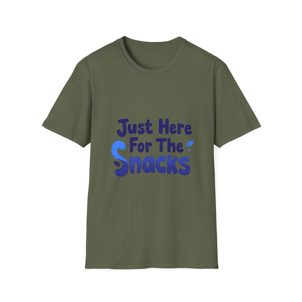 Just Here for the Snacks T-Shirt Funny Foodie Unisex Tee