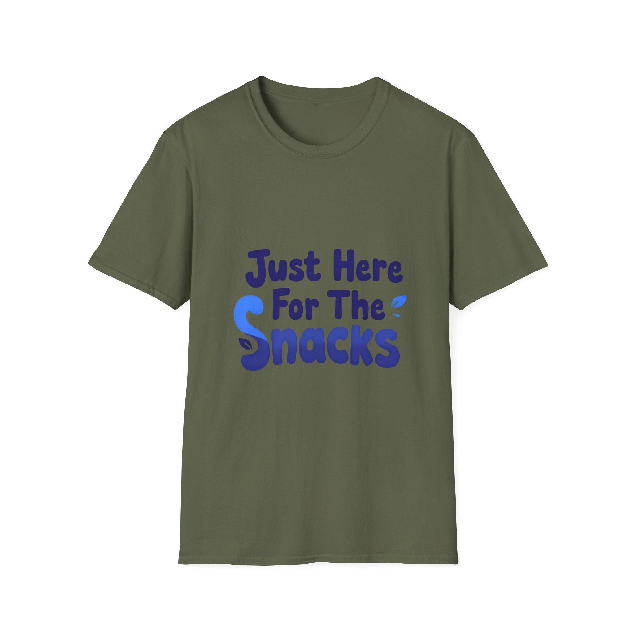 Just Here for the Snacks T-Shirt Funny Foodie Unisex Tee