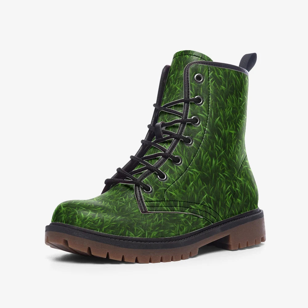 Green Grass Vegan Leather Lightweight Boots