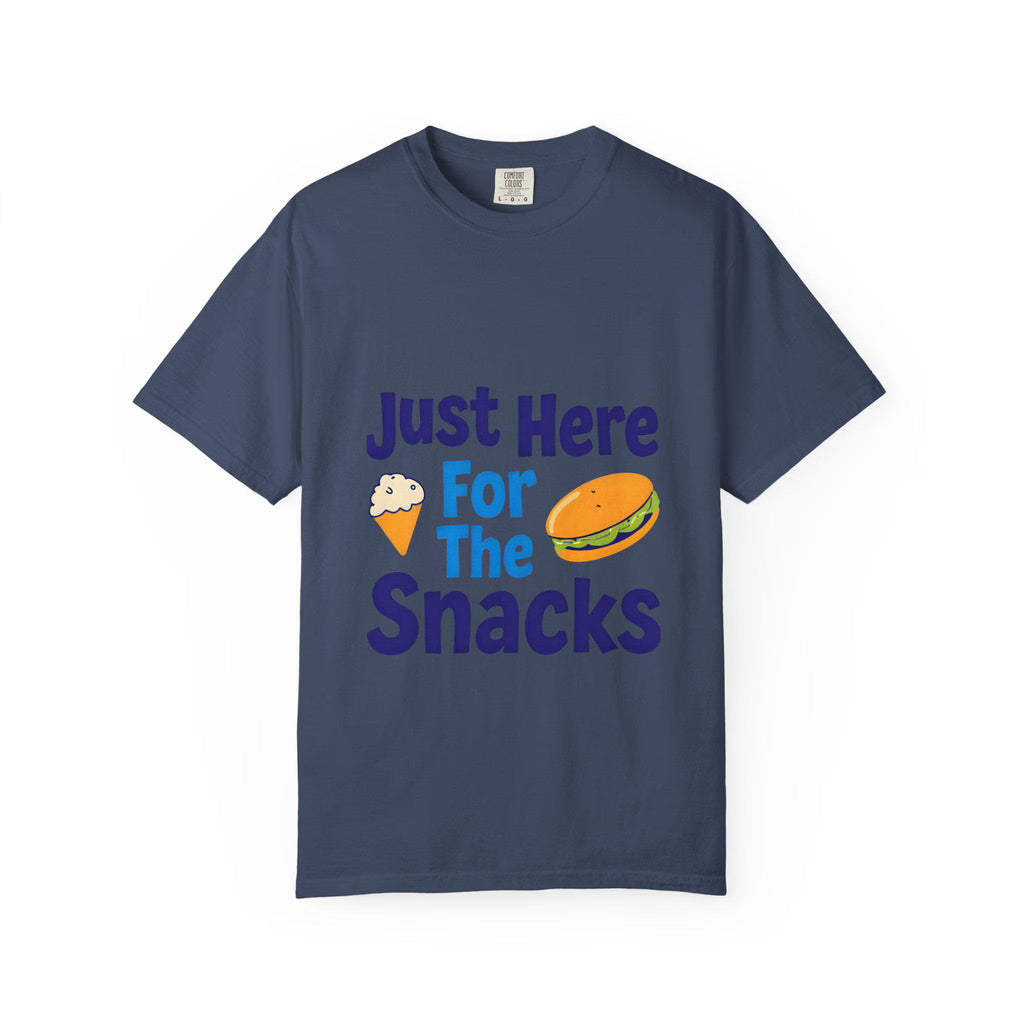 Just Here for the Snacks T-Shirt Unisex Garment-Dyed Cotton Tee