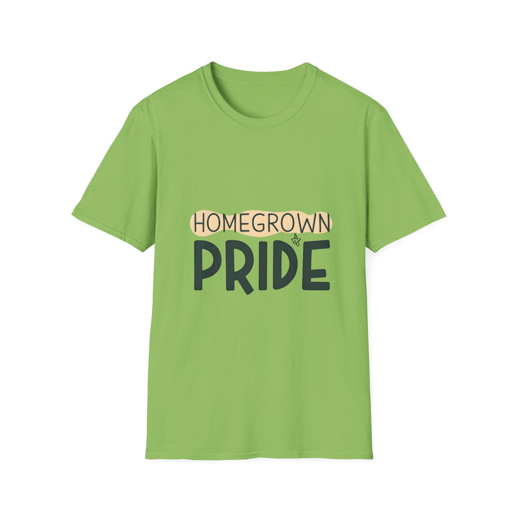 Homegrown Pride T-Shirt Softstyle Cotton Tee for Gardeners