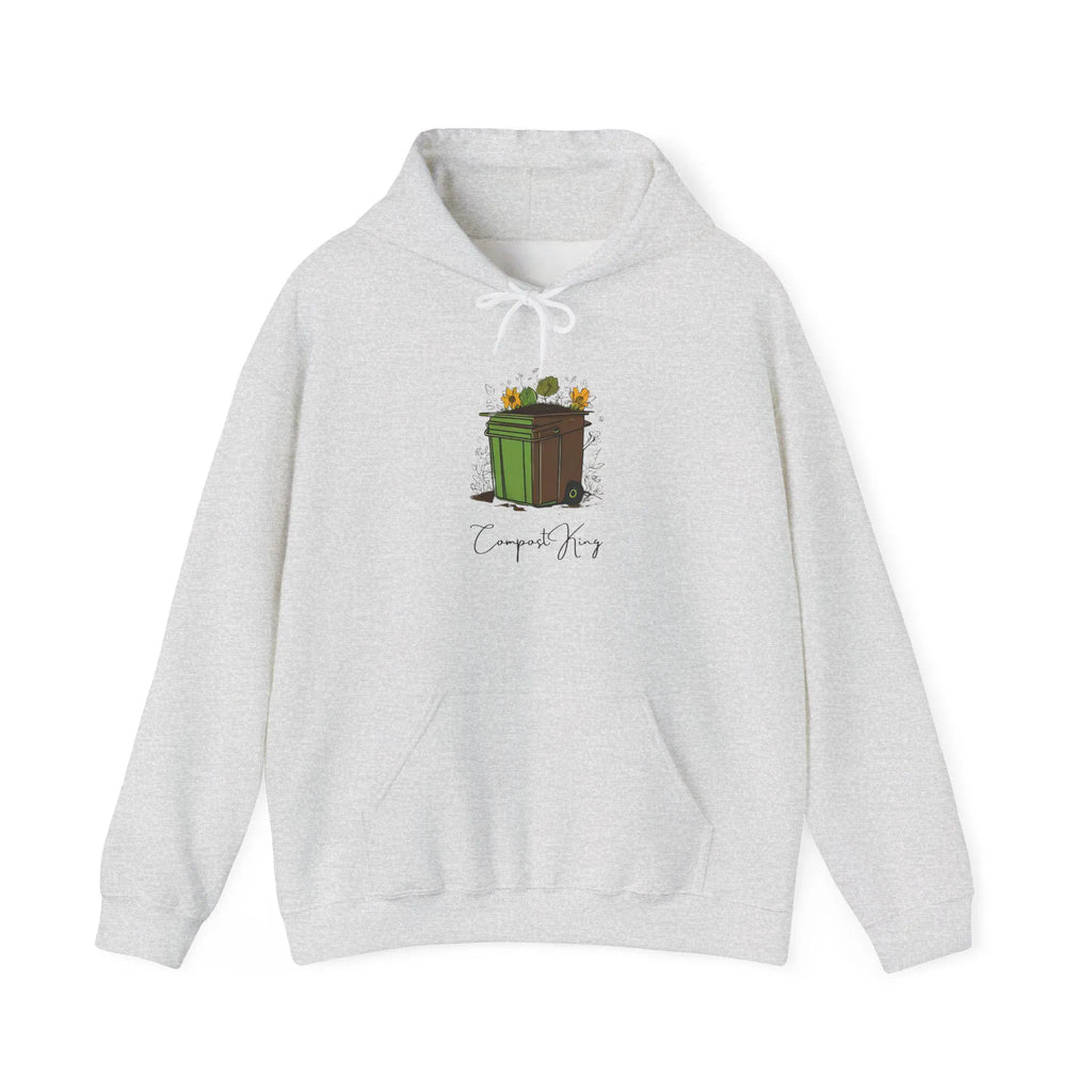 Whimsical Trash Can Hoodie Cozy Eco-Friendly Streetwear
