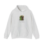 Whimsical Trash Can Hoodie Cozy Eco-Friendly Streetwear