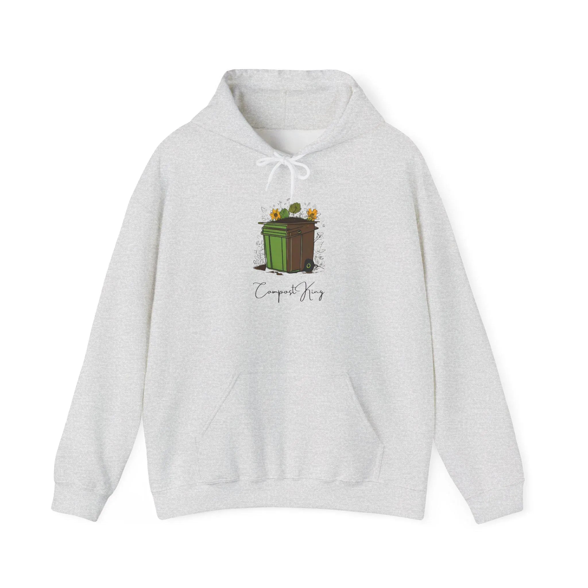Whimsical Trash Can Hoodie Cozy Eco-Friendly Streetwear