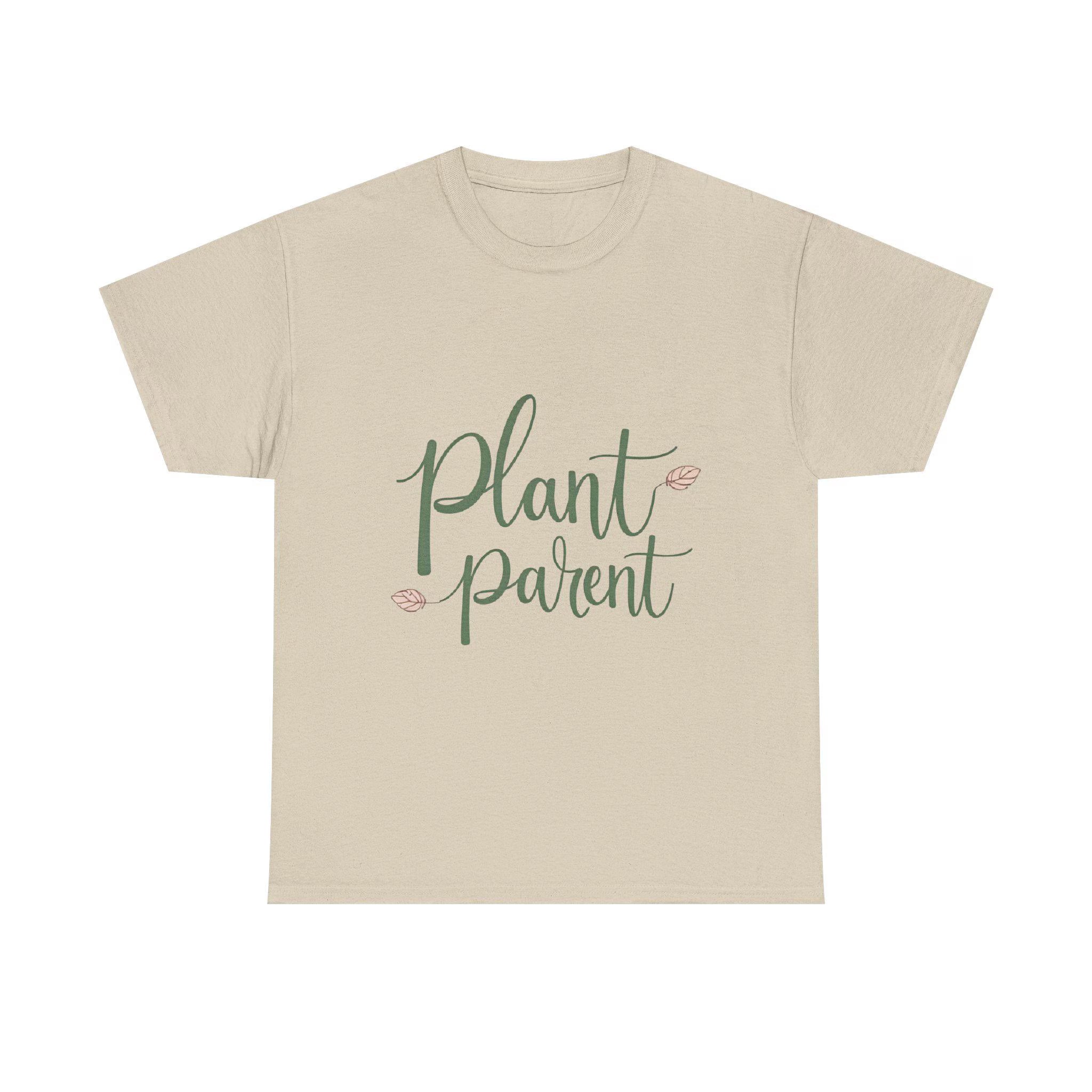 Plant Parent Heavy Cotton Tee Botanical Gift for Plant Lovers
