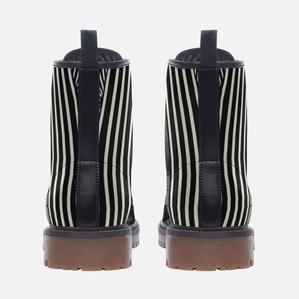 Stripe Nouveau Vegan Leather Boots