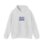 Funny "Just Here for the Snacks" Graphic Hoodie, Unisex , Comfy Pullover Jumper, Foodie Gift, Cozy Graphic Hoodie