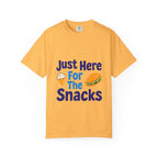 Just Here for the Snacks T-Shirt Unisex Garment-Dyed Cotton Tee