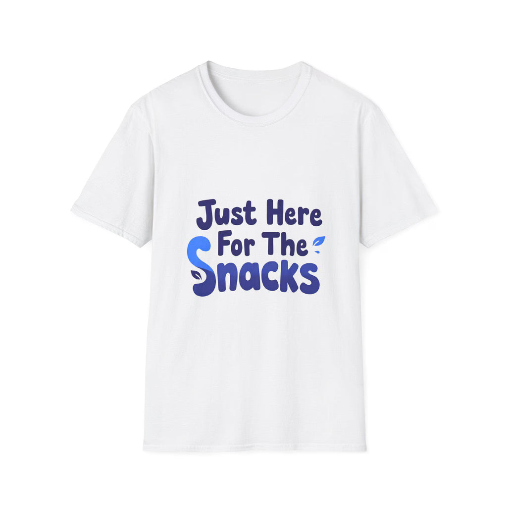 Just Here for the Snacks T-Shirt Funny Foodie Unisex Tee