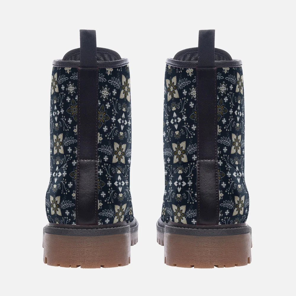Grand Design Blue And Gold Vegan Leather Boots