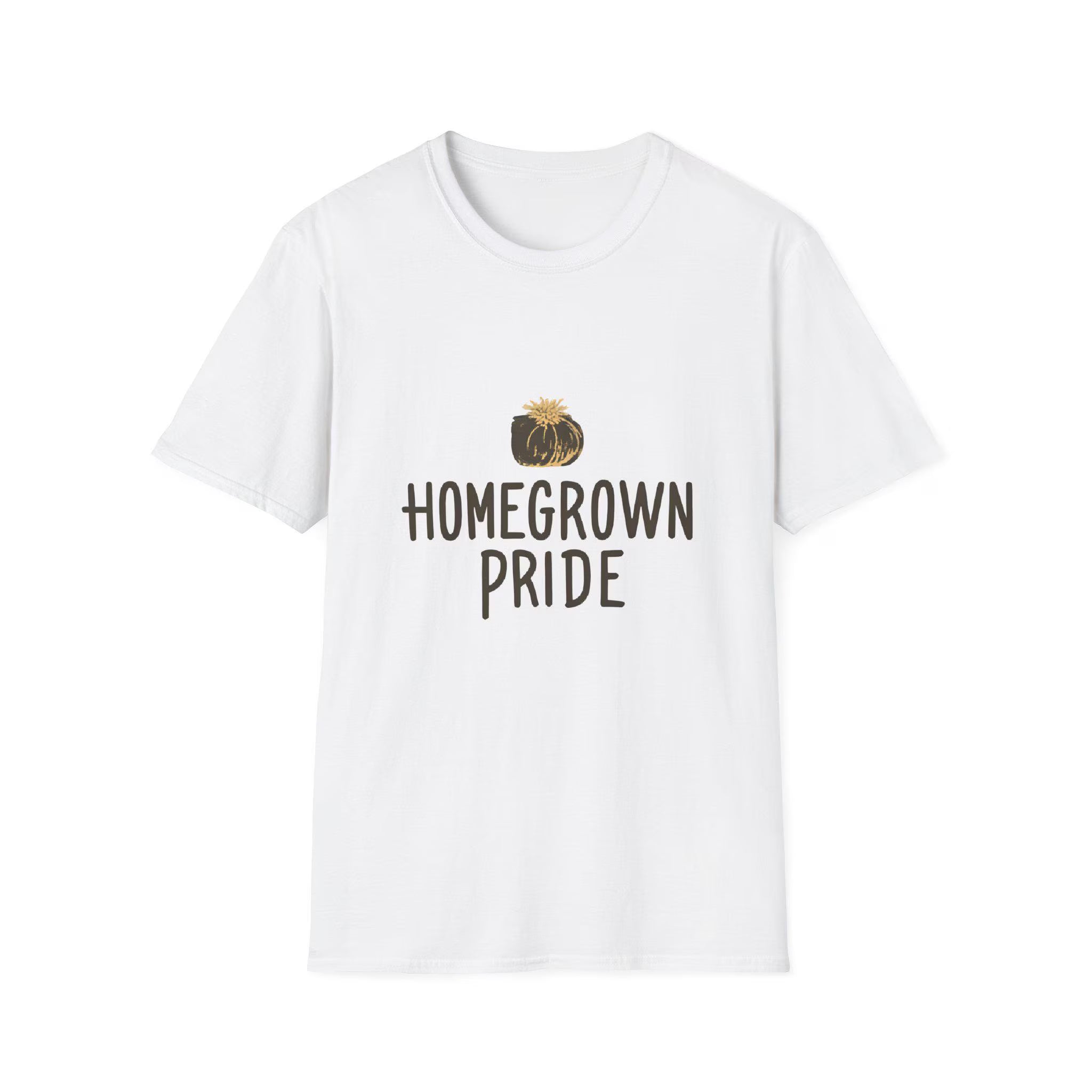 Homegrown Pride T-Shirt Soft Ring-Spun Cotton Tee, Gift for Gardeners