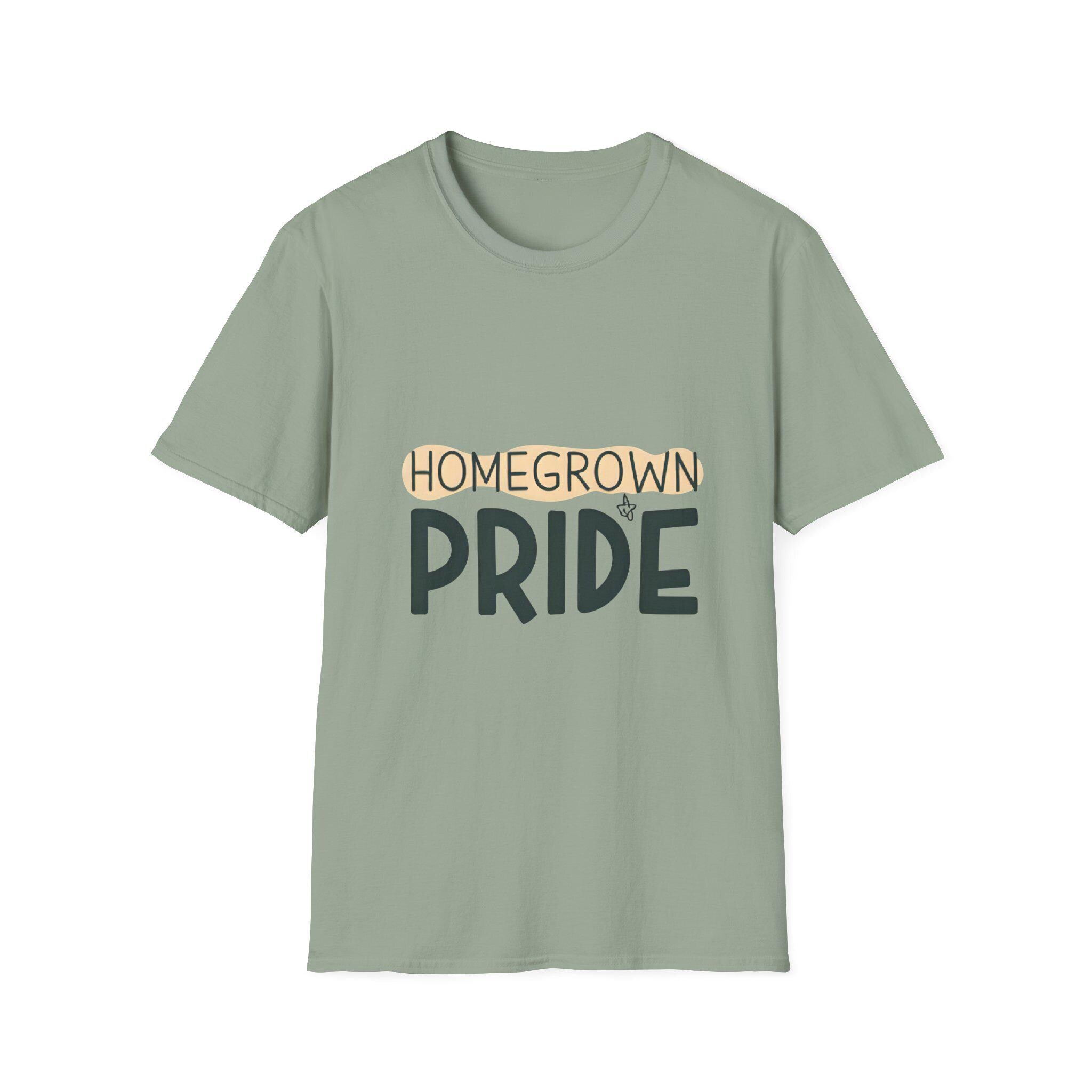 Homegrown Pride T-Shirt Softstyle Cotton Tee for Gardeners