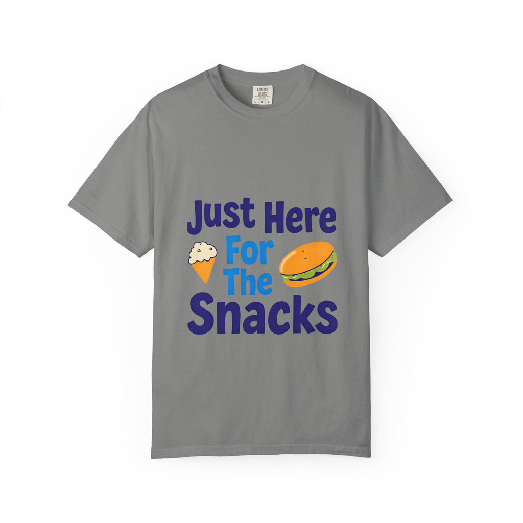 Just Here for the Snacks T-Shirt Unisex Garment-Dyed Cotton Tee
