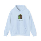 Whimsical Trash Can Hoodie Cozy Eco-Friendly Streetwear
