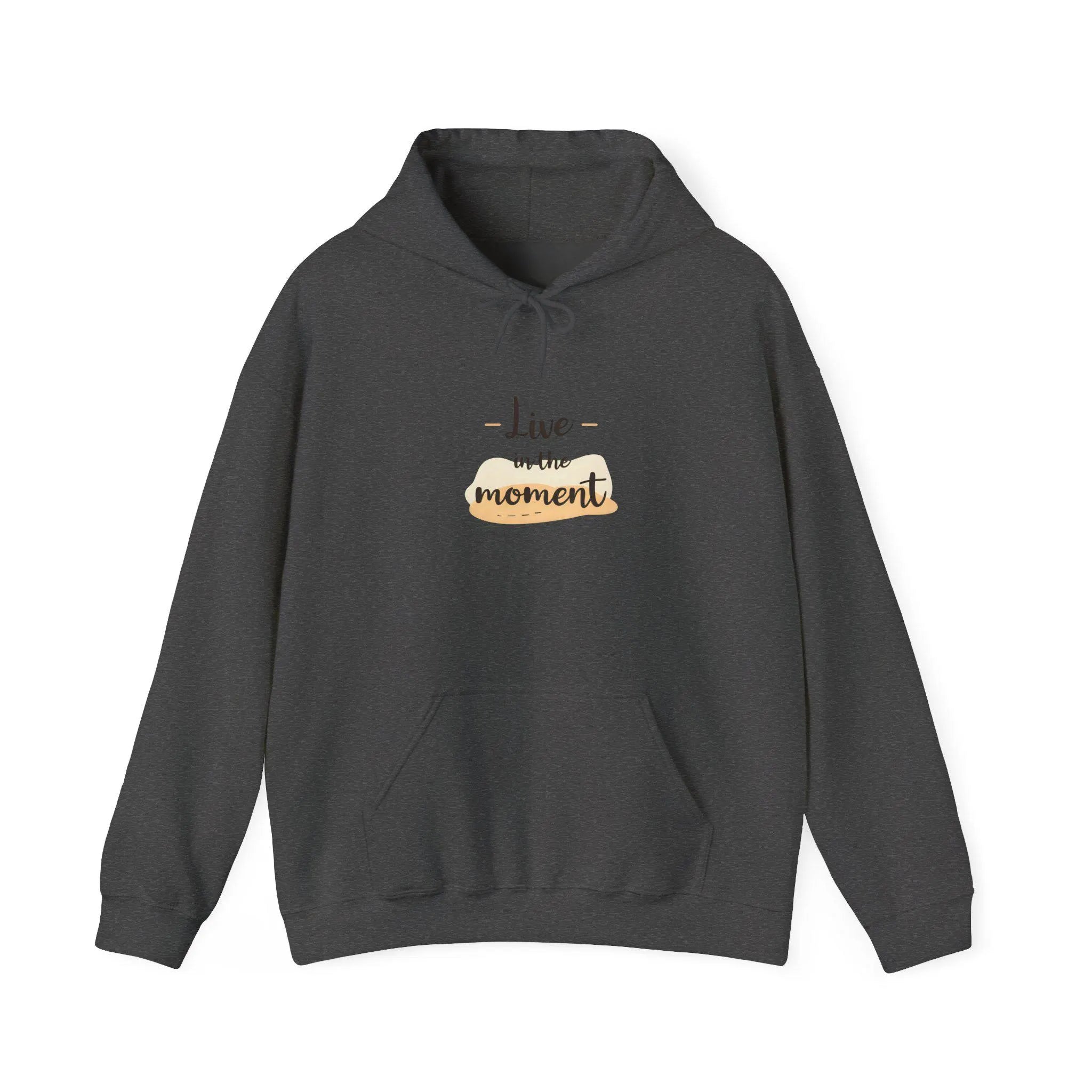 Cozy Unisex Hoodie Live in the Moment - Cotton/Polyester Blend