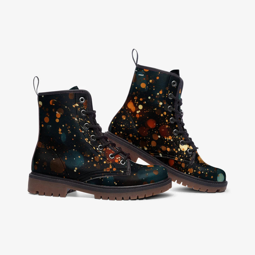 Abstract Winter Starburst Vegan Leather Festival Boots