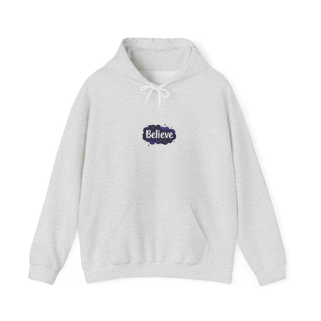 Believe Hooded Cozy Unisex Cotton-Blend Pullover