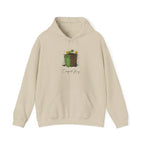 Whimsical Trash Can Hoodie Cozy Eco-Friendly Streetwear