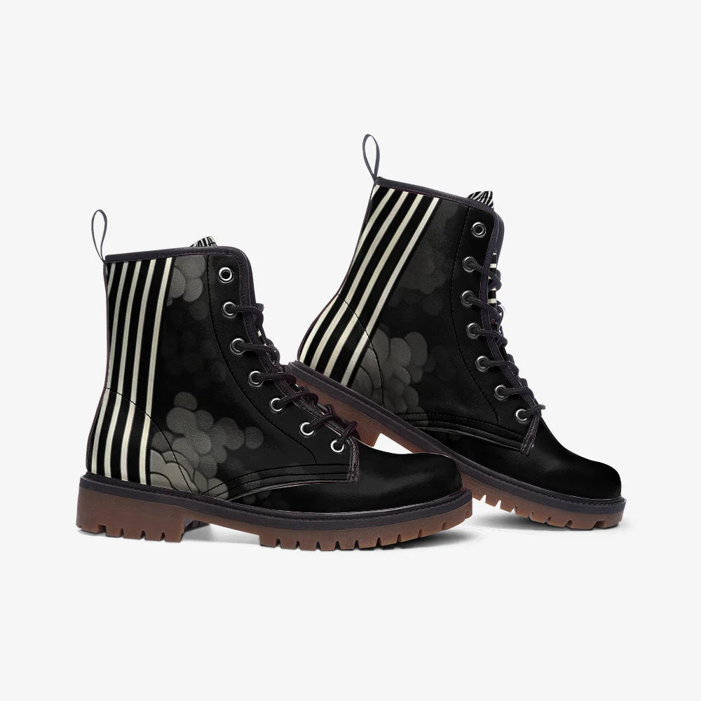 Stripe Nouveau Vegan Leather Boots
