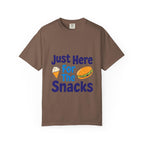 Just Here for the Snacks T-Shirt Unisex Garment-Dyed Cotton Tee