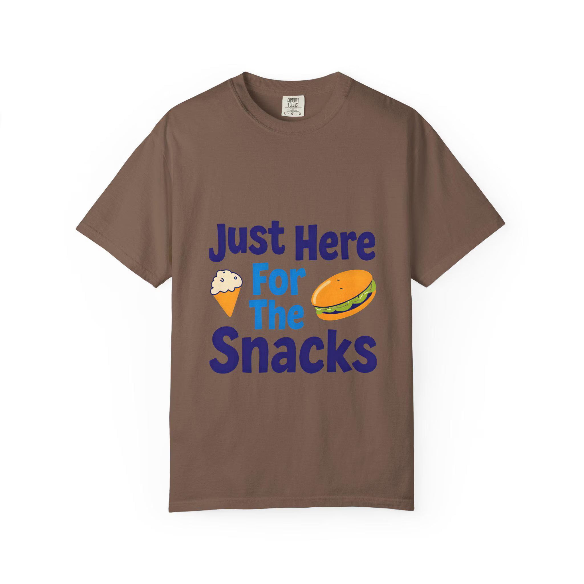 Just Here for the Snacks T-Shirt Unisex Garment-Dyed Cotton Tee