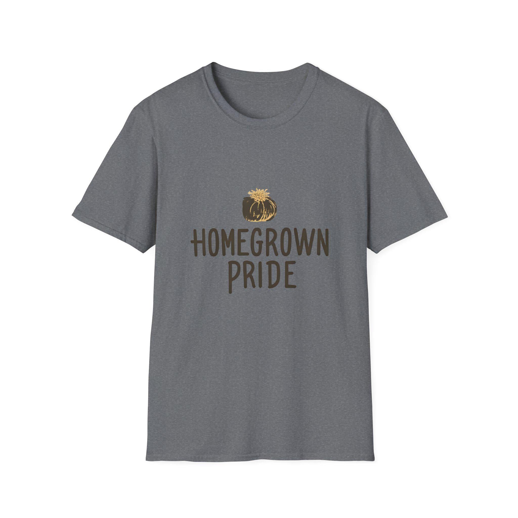 Homegrown Pride T-Shirt Soft Ring-Spun Cotton Tee, Gift for Gardeners