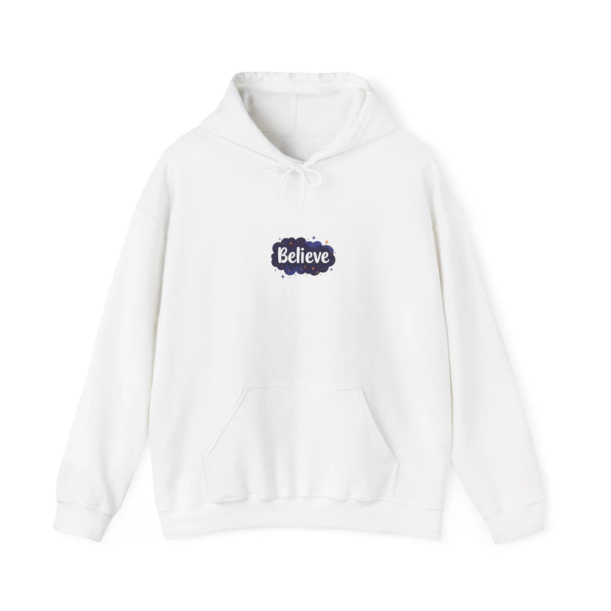 Believe Hooded Cozy Unisex Cotton-Blend Pullover