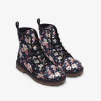 Pink And Blue Cherry Blossoms Vegan Leather Festival Boots