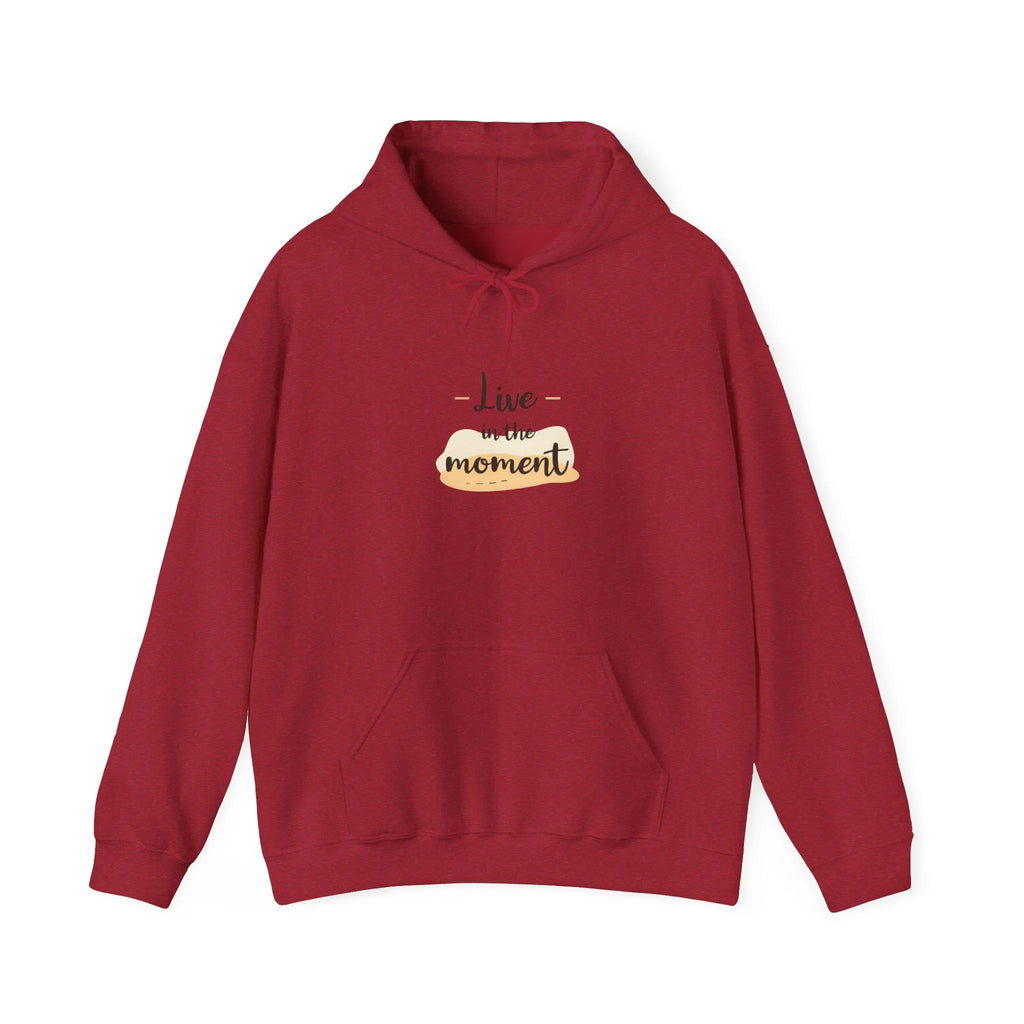 Cozy Unisex Hoodie Live in the Moment - Cotton/Polyester Blend
