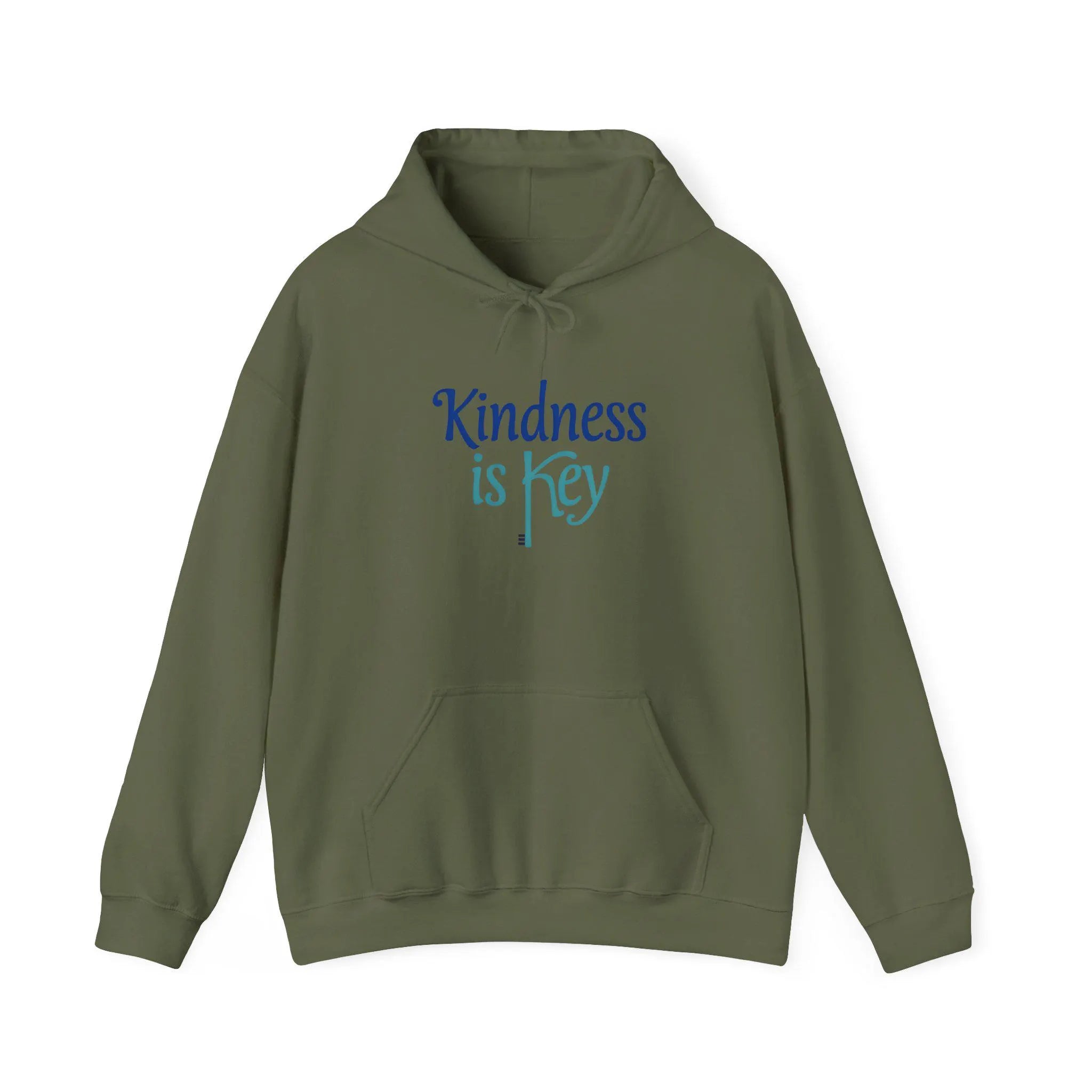 Unisex Hooded - 'Kindness is Key' Cozy Hoodie, Gift for Friends, Motivational Apparel, Positive Vibes, Everyday Wear
