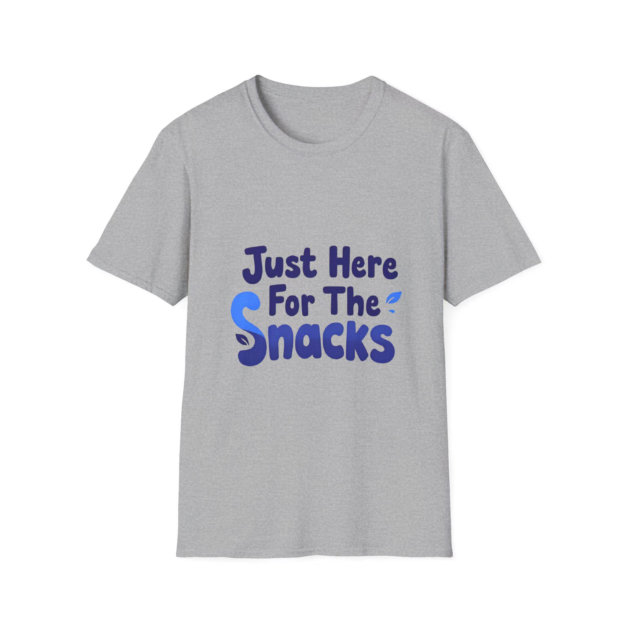 Just Here for the Snacks T-Shirt Funny Foodie Unisex Tee