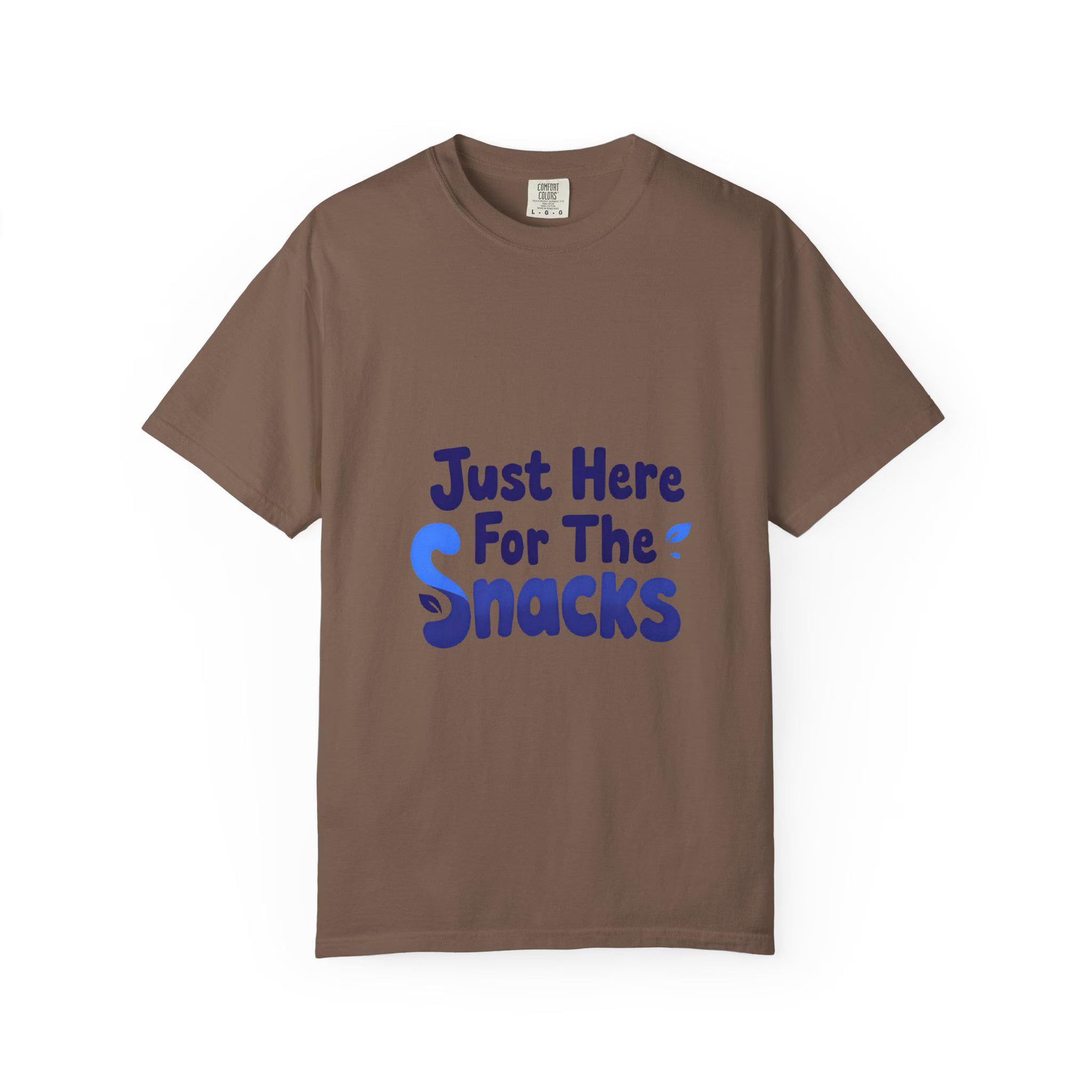 Just Here for the Snacks T-Shirt - Fun Casual Tee, Unisex Apparel
